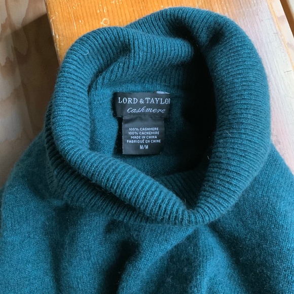 Lord and Taylor Cashmere Turtle Neck Sweater - Picture 3 of 5